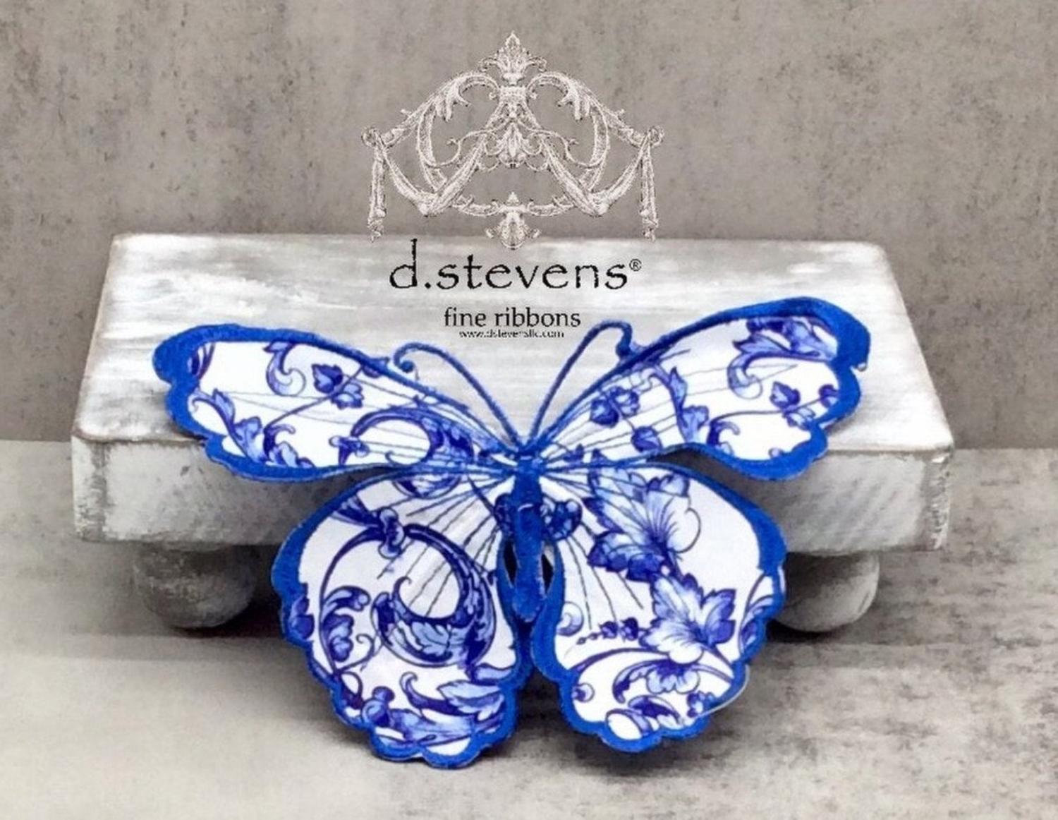 6" Acanthus Scroll Chinoiserie Butterfly Clip