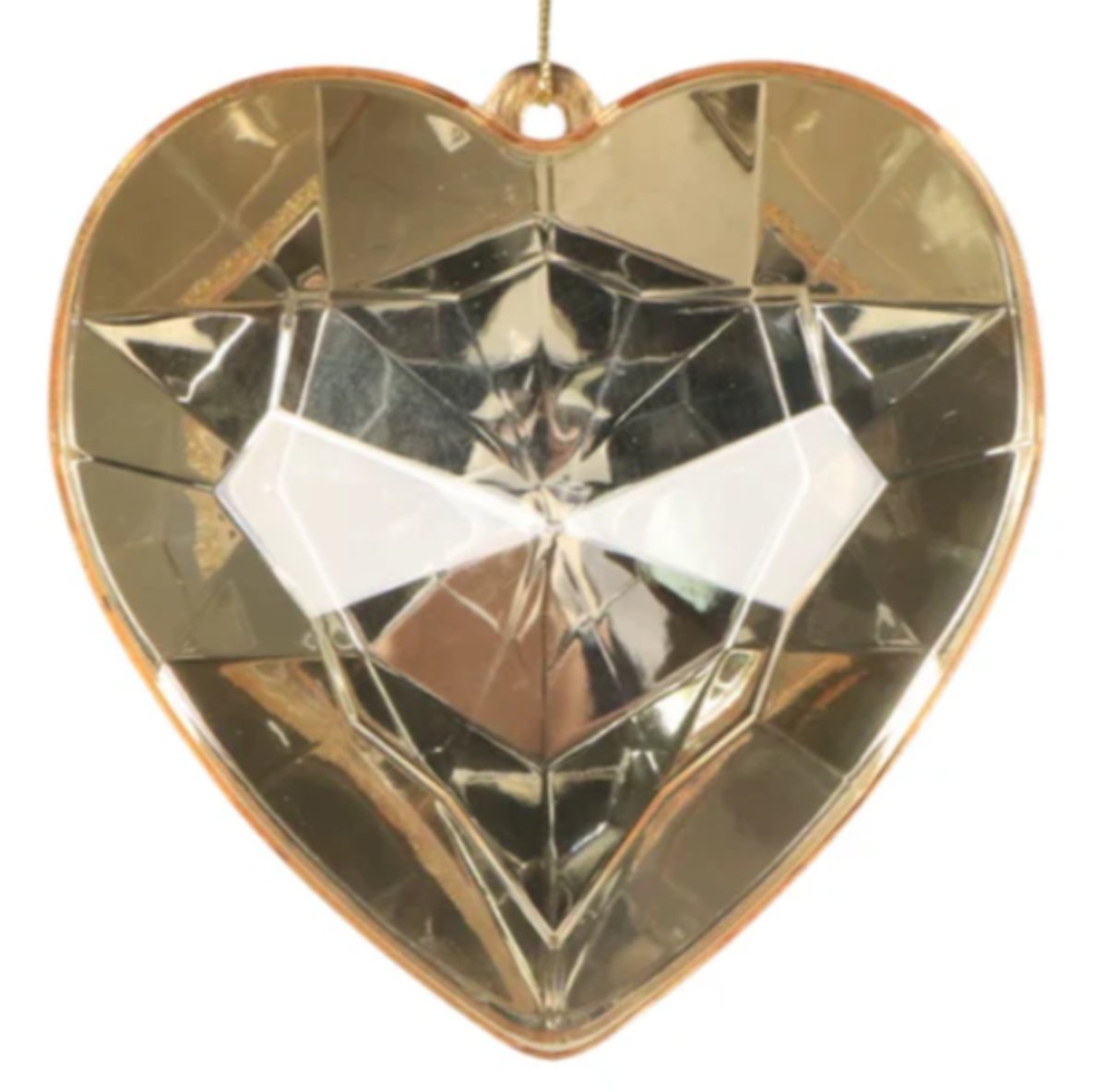 Shop For 6" Acrylic Heart Jewel Ornament: Gold