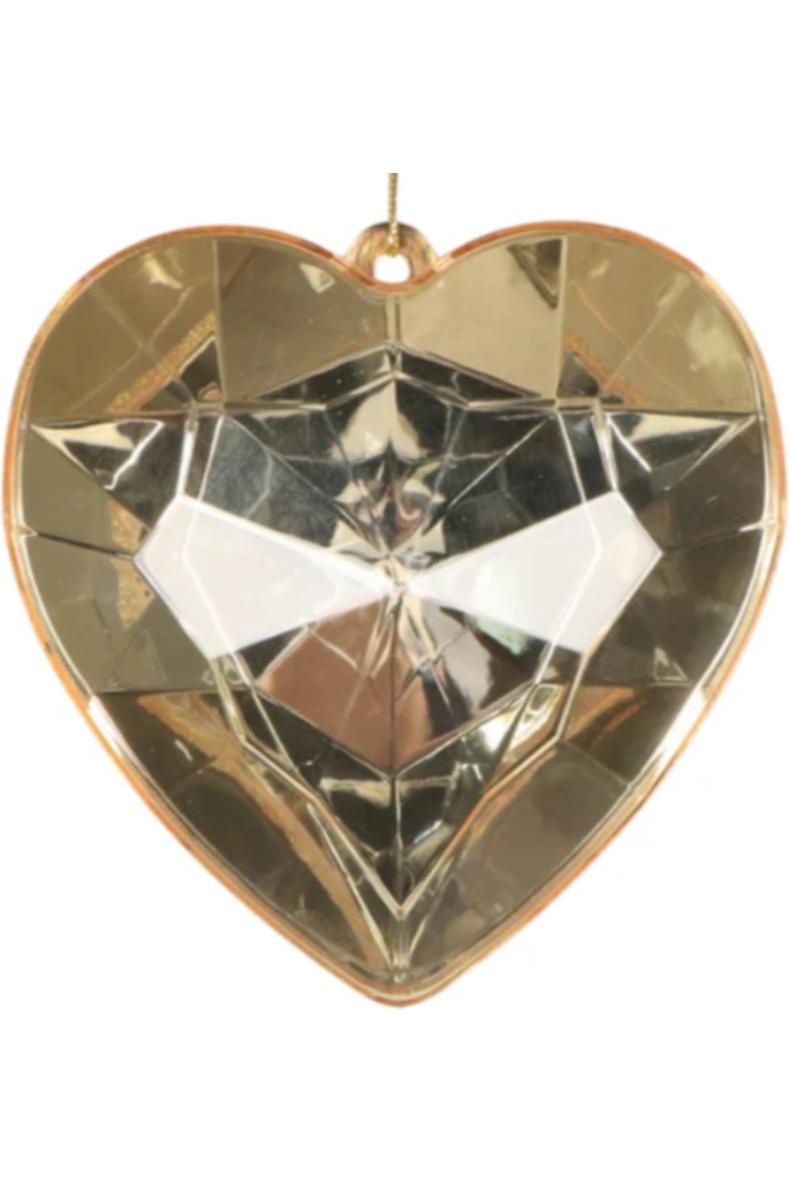 Shop For 6" Acrylic Heart Jewel Ornament: Gold