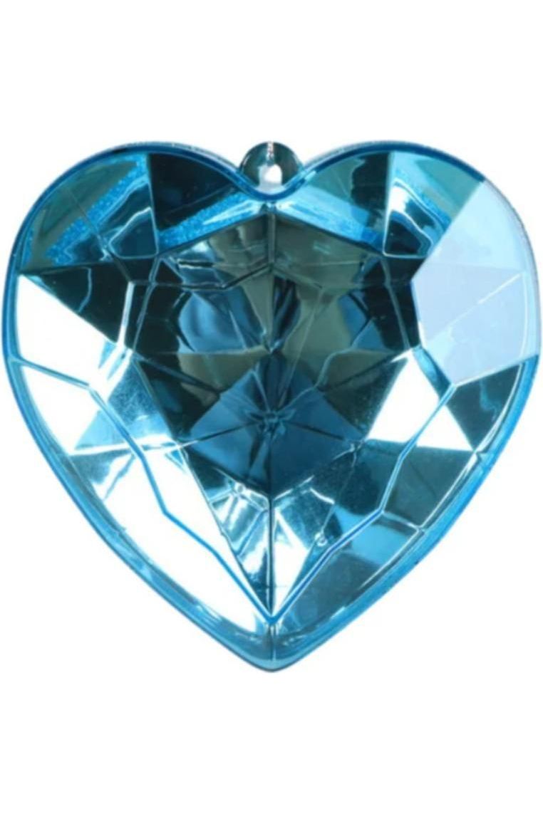 Shop For 6" Acrylic Heart Jewel Ornament: Light Blue