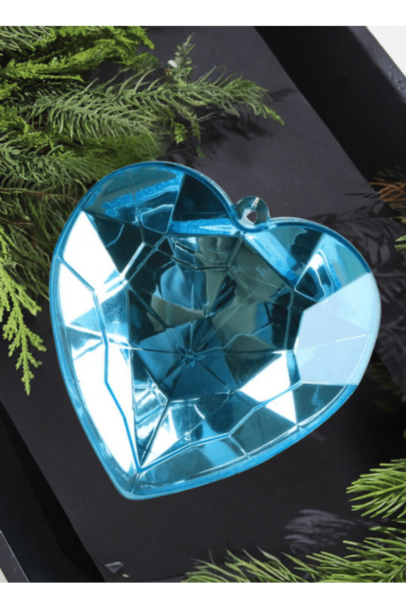 Shop For 6" Acrylic Heart Jewel Ornament: Light Blue