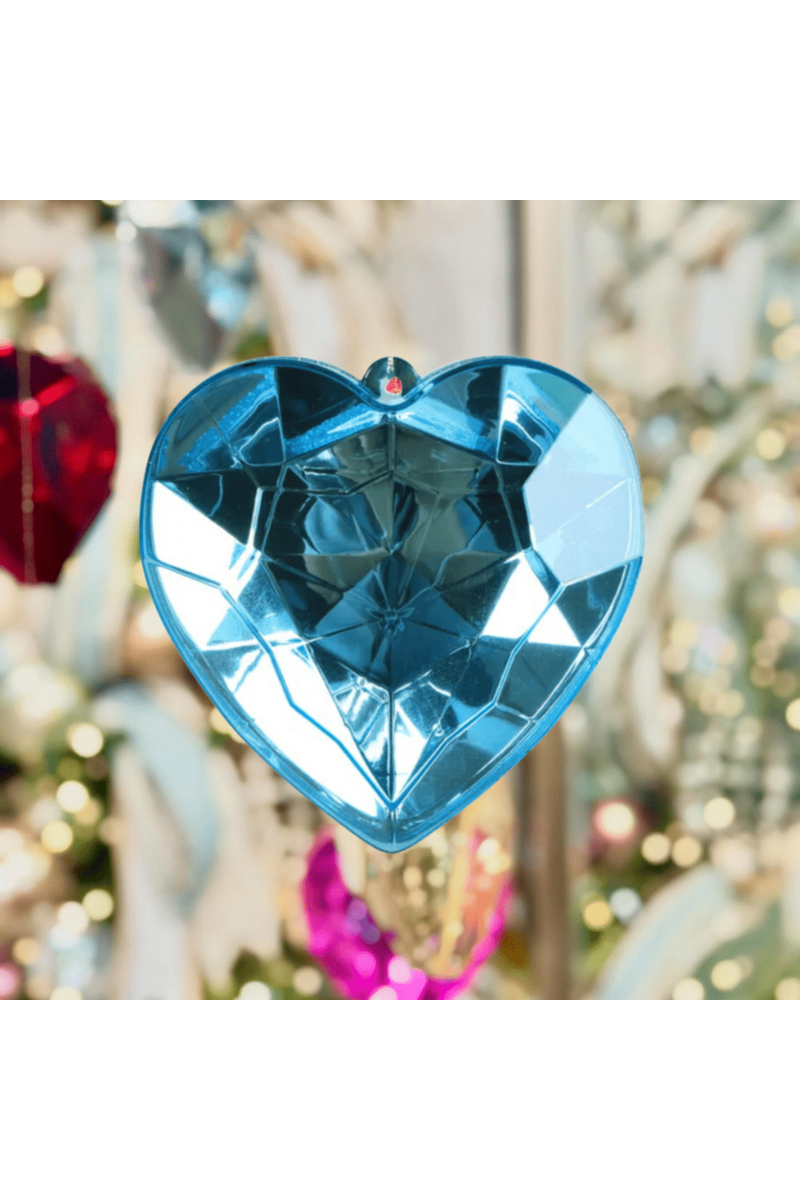 Shop For 6" Acrylic Heart Jewel Ornament: Light Blue