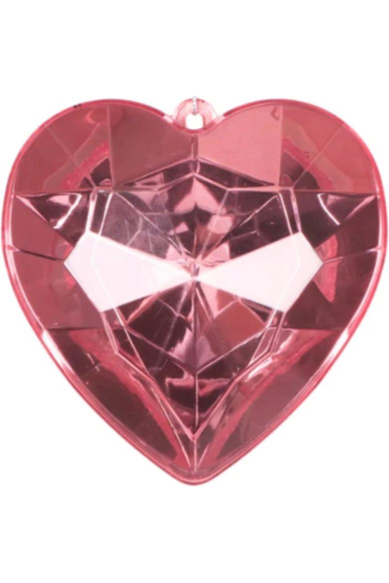 Shop For 6" Acrylic Heart Jewel Ornament: Light Pink