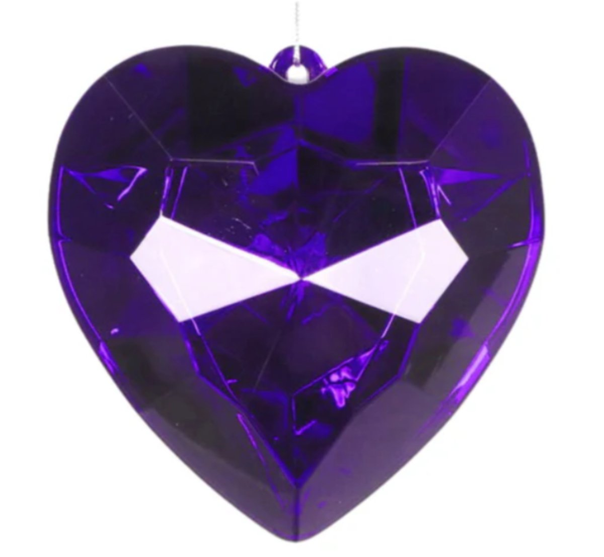 Shop For 6" Acrylic Heart Jewel Ornament: Purple