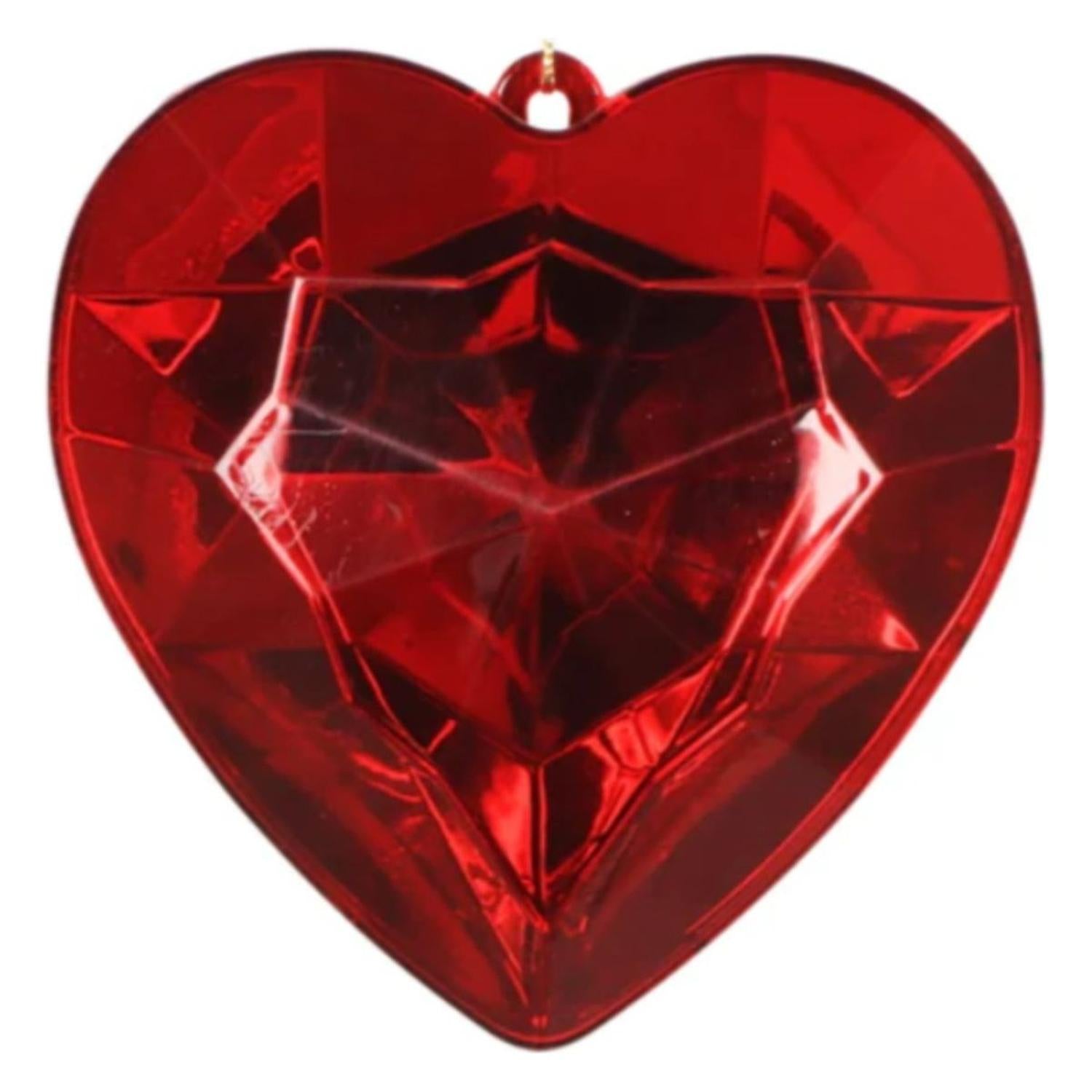 Shop For 6" Acrylic Heart Jewel Ornament: Red