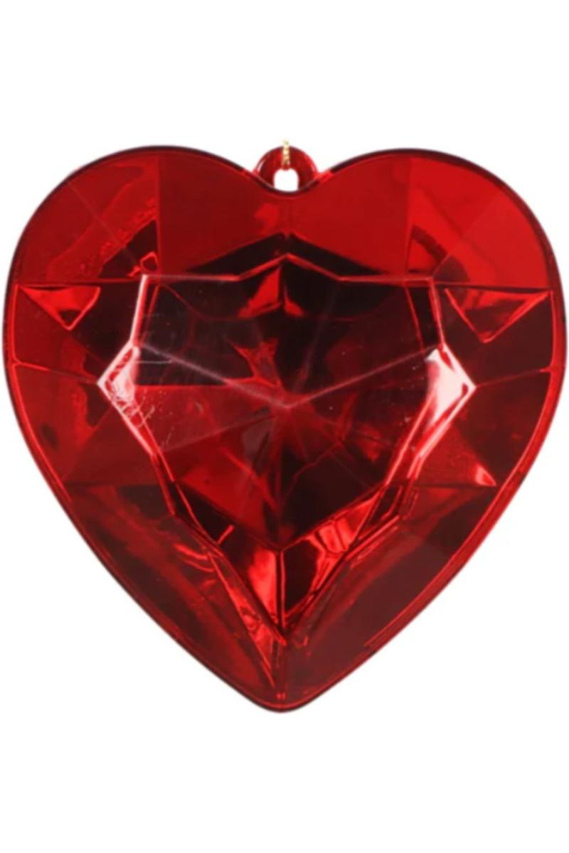 Shop For 6" Acrylic Heart Jewel Ornament: Red