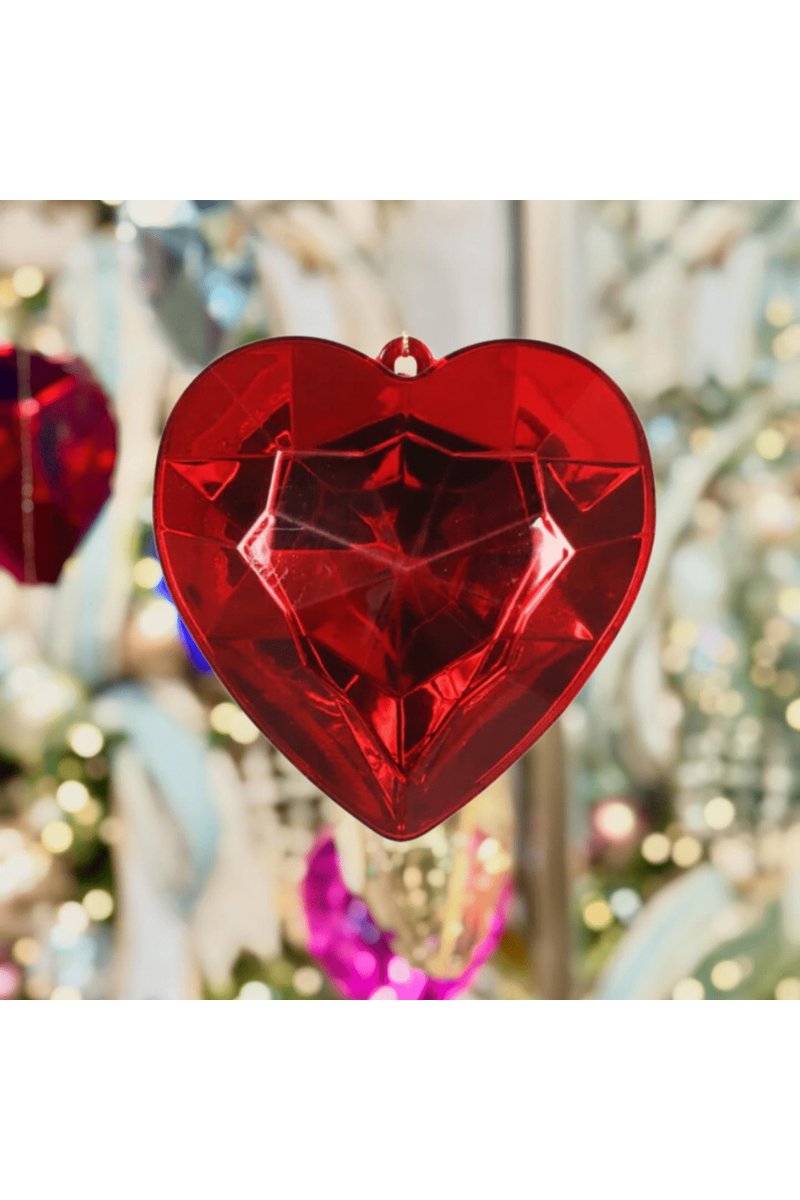 Shop For 6" Acrylic Heart Jewel Ornament: Red