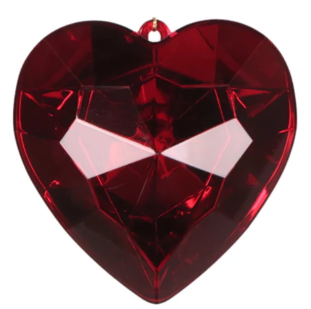 Shop For 6" Acrylic Heart Jewel Ornament: Ruby