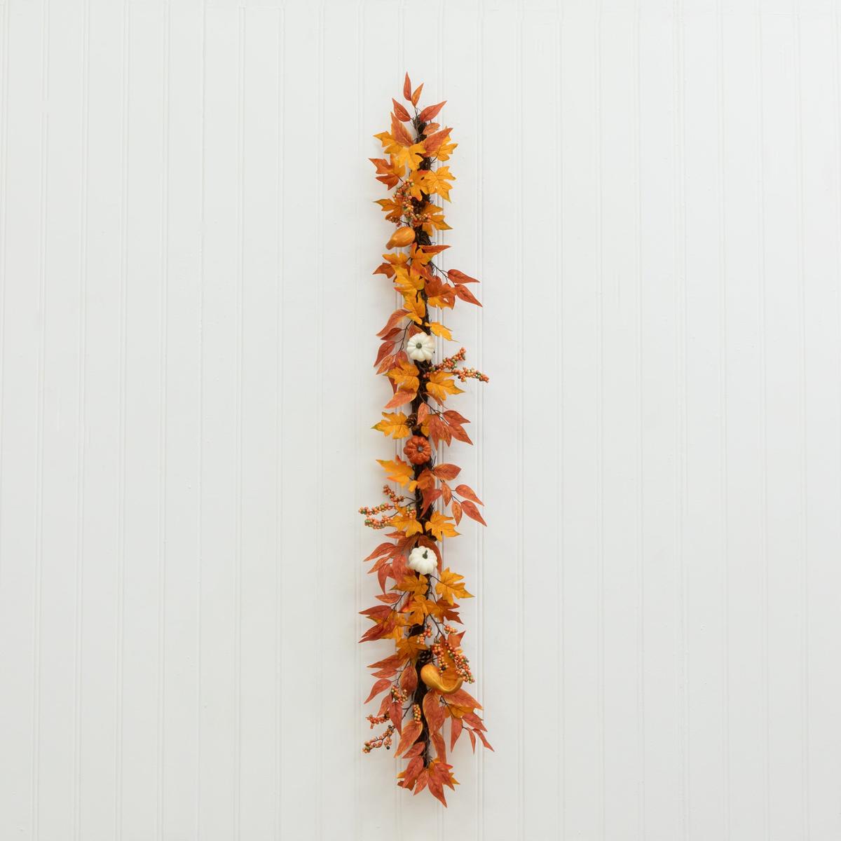 Shop For 6’ Assorted Autumn Maple Leaves Fall Garland