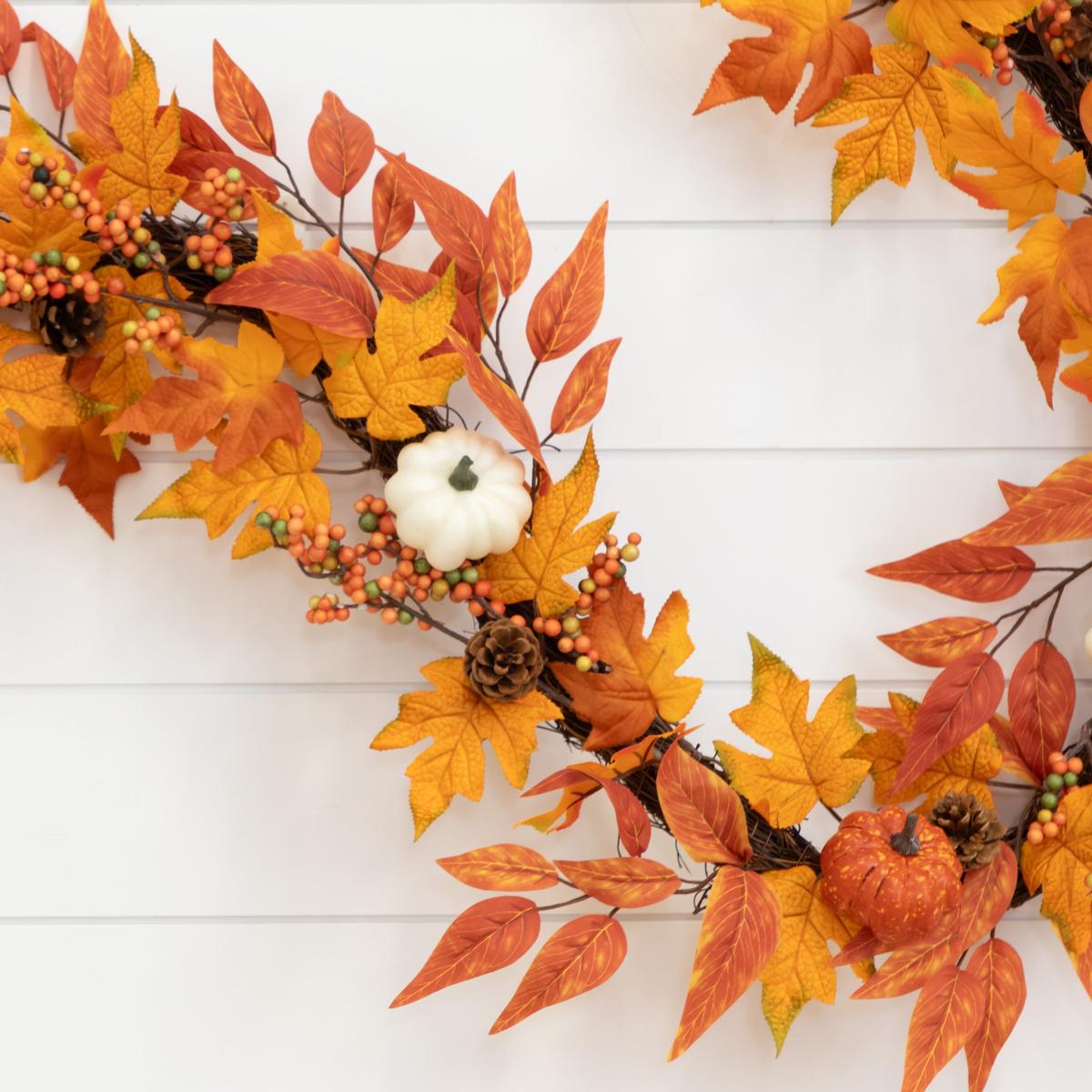 Shop For 6’ Assorted Autumn Maple Leaves Fall Garland