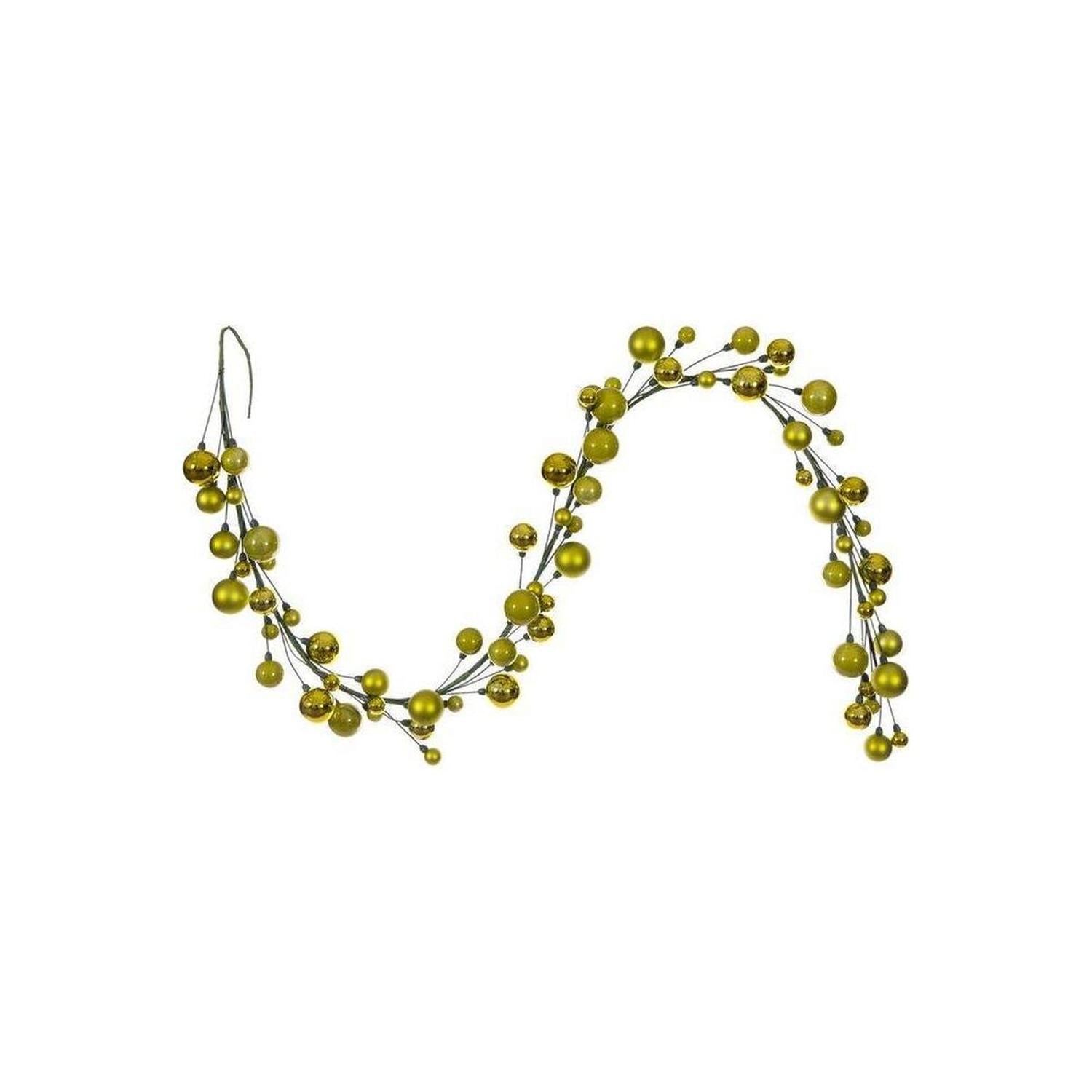 Shop For 6' Ball Branch Garland: Lime Green