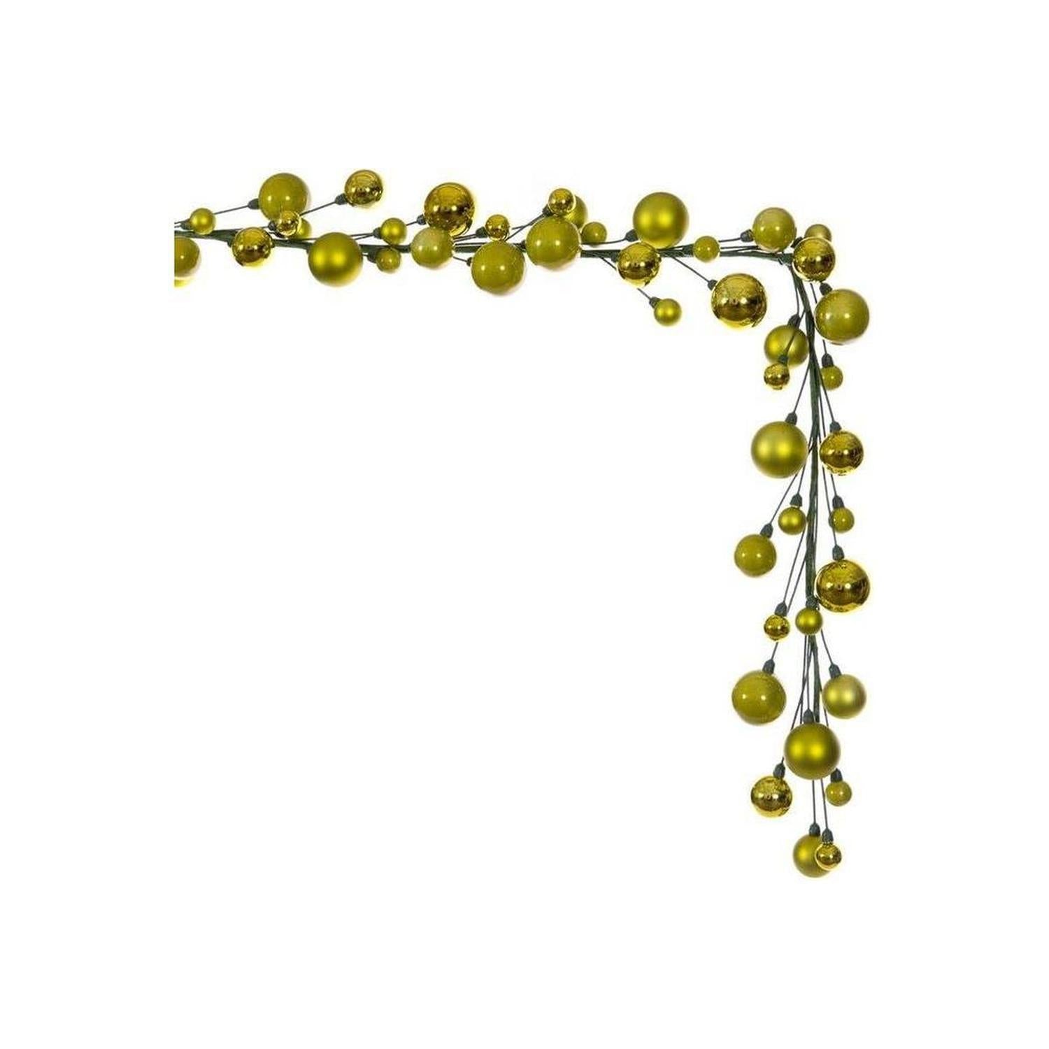 6' Ball Branch Garland: Lime Green