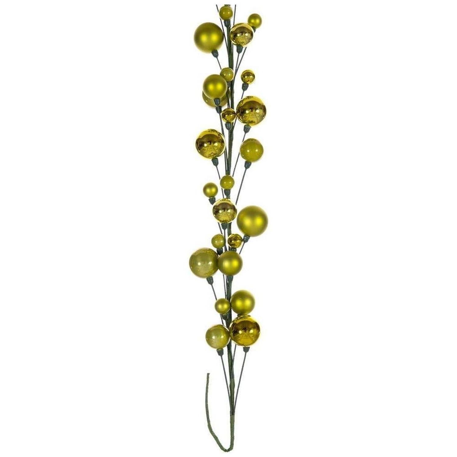 6' Ball Branch Garland: Lime Green