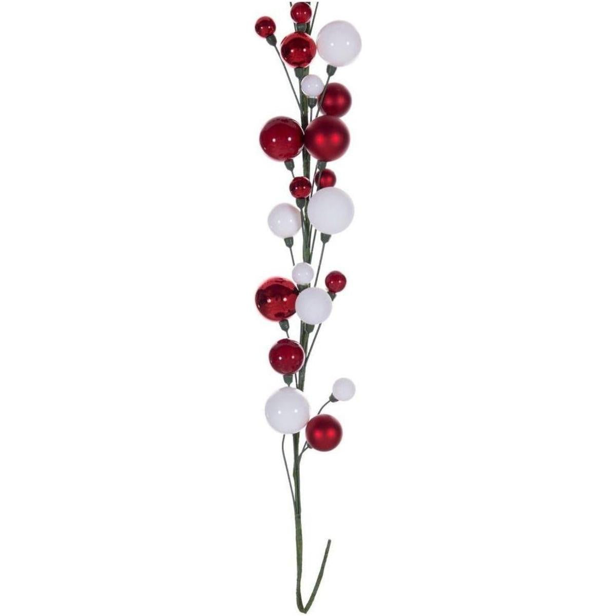 Shop For 6' Ball Branch Garland: Red and White