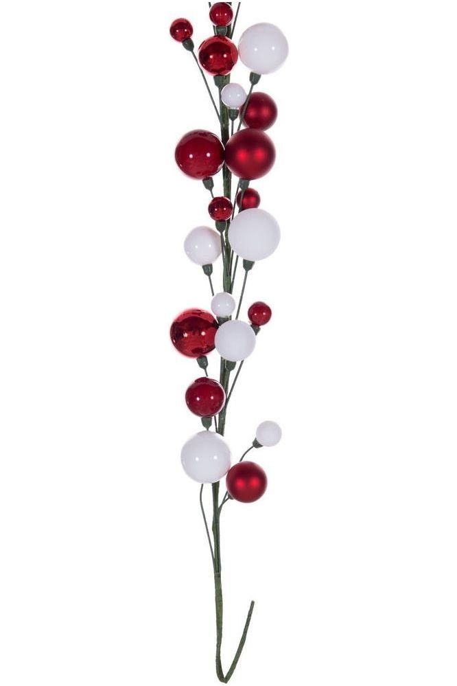 Shop For 6' Ball Branch Garland: Red and White