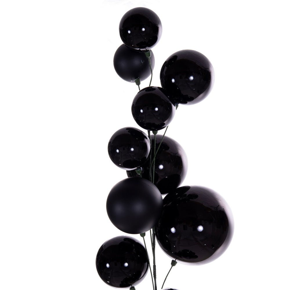 Shop For 6' Black Matte Shiny Pearl Ball Garland: Black