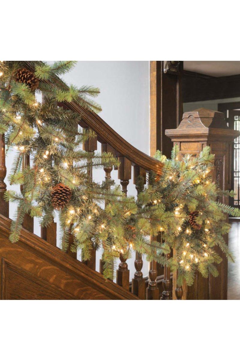 Shop For 6' Blue Spruce Garland with LED Lights (Set of 2)