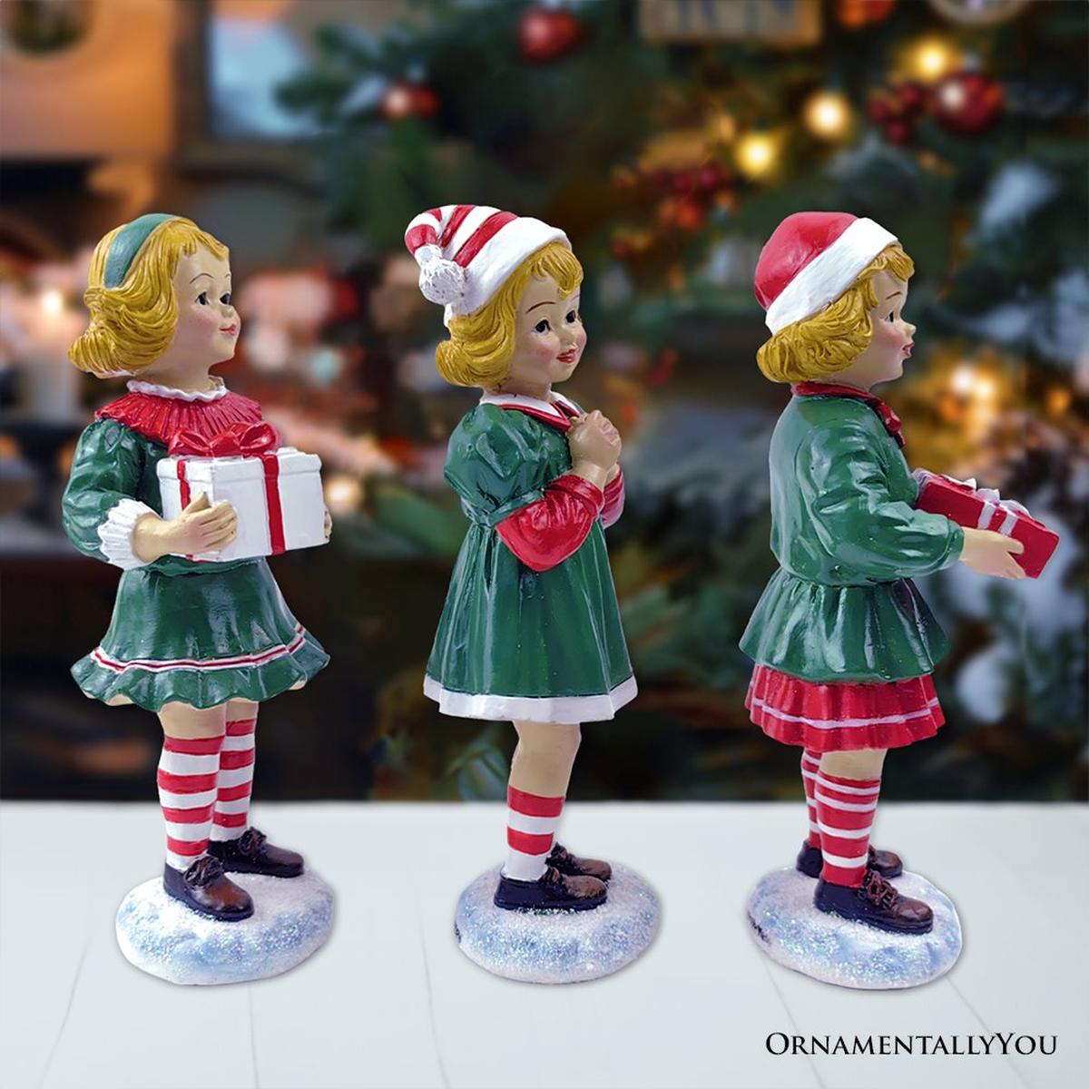 Shop For 6" Elegant Victorian Christmas Girl Figurines (Set of 3)