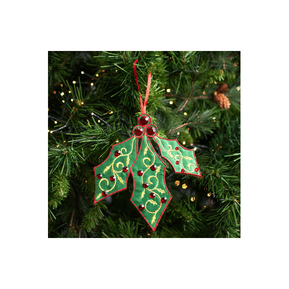 Shop For 6" Felt Holly Jewel Ornament