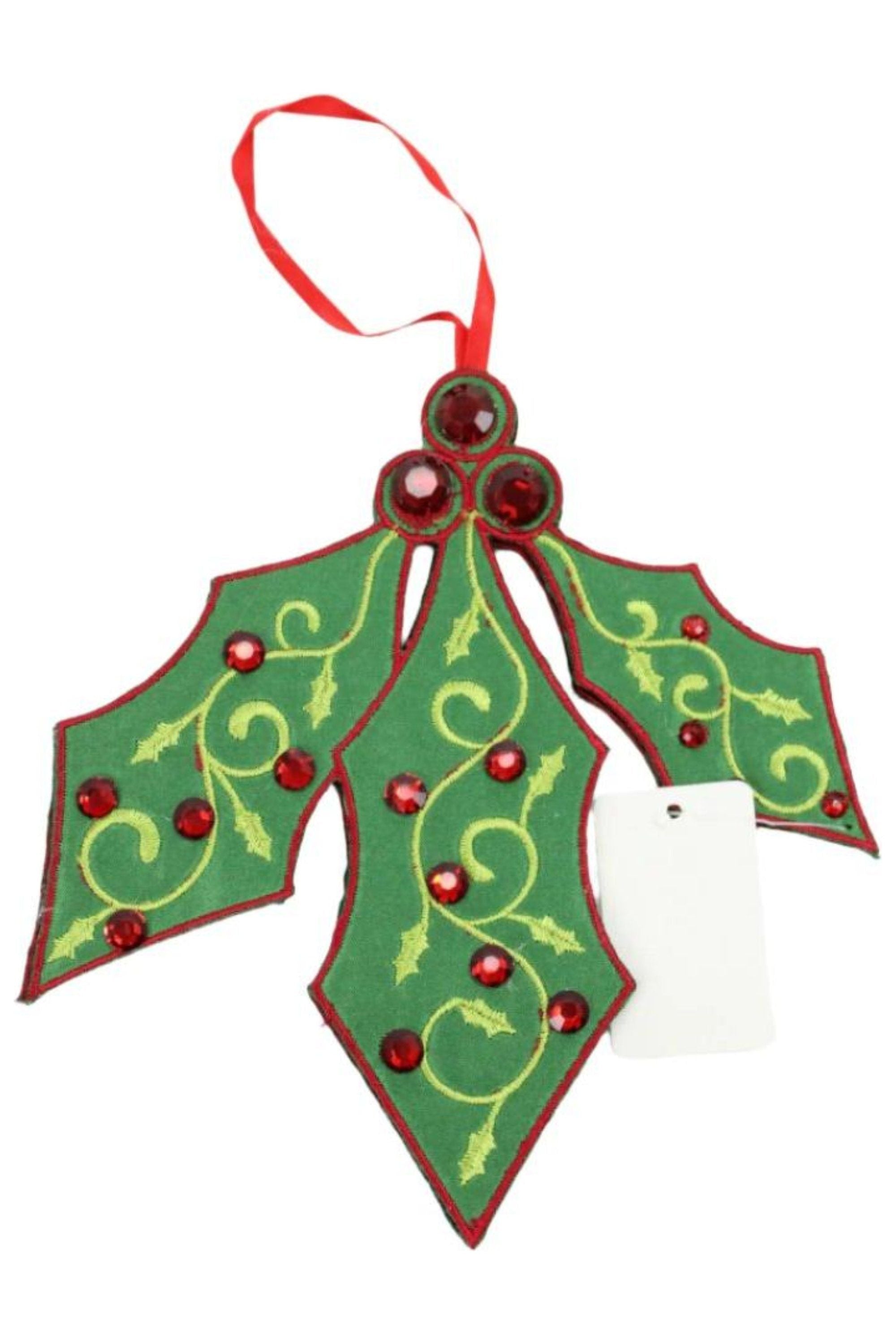 Shop For 6" Felt Holly Jewel Ornament