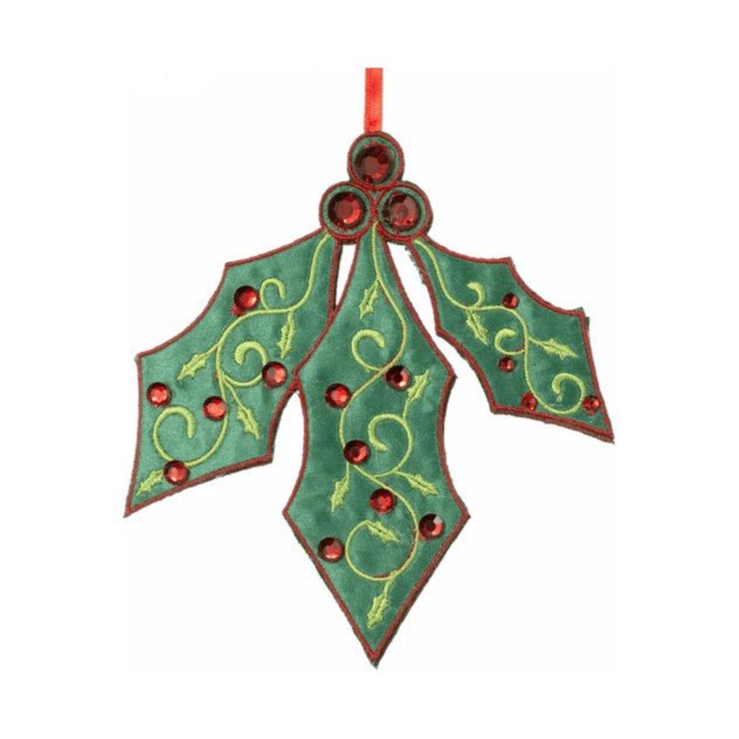 Shop For 6" Felt Holly Jewel Ornament