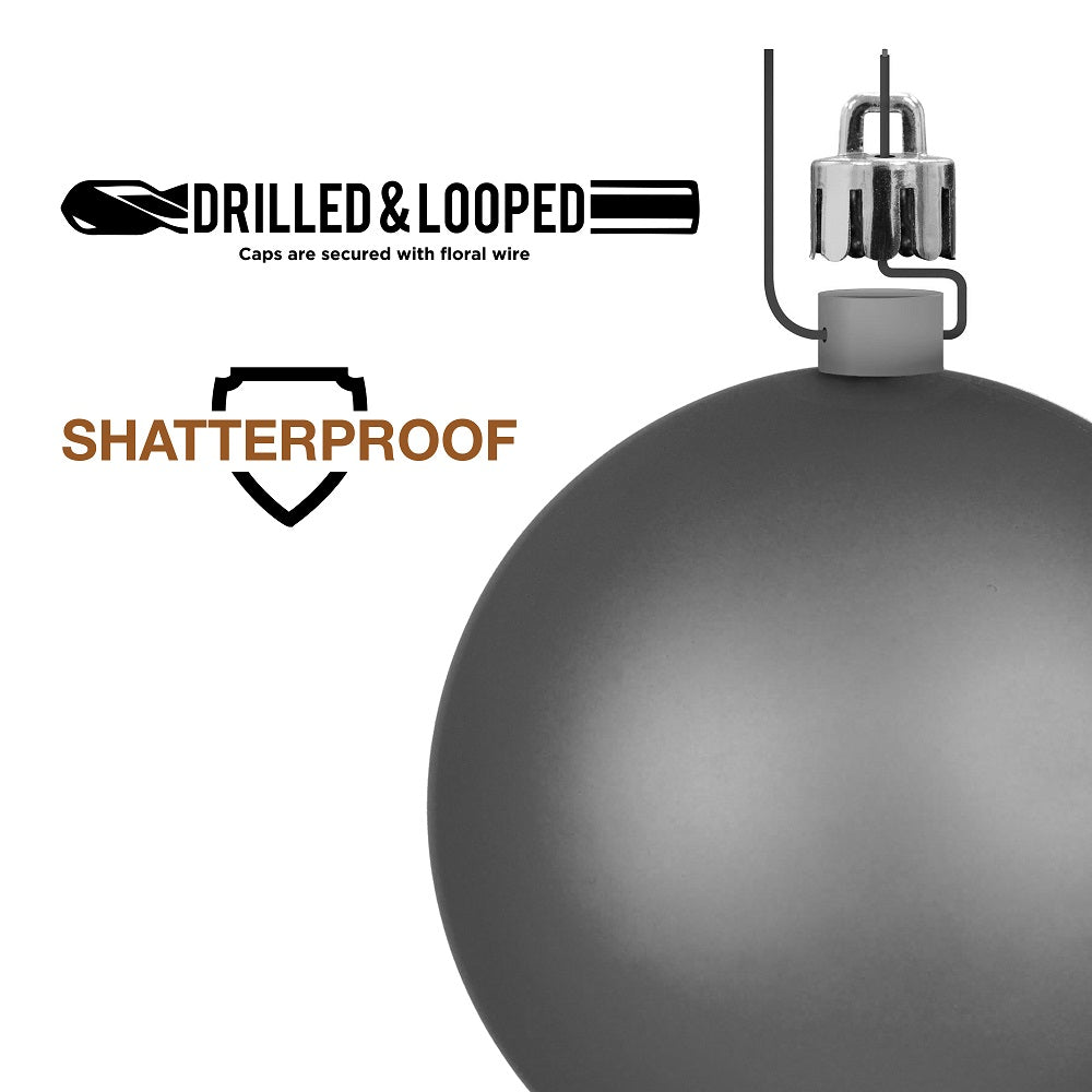 Shop For 6" Glitter Olive Green Ball Christmas Ornament (4 pack)
