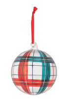 Shop For 6" Hand Painted Glen Plaid Glass Ball Ornament