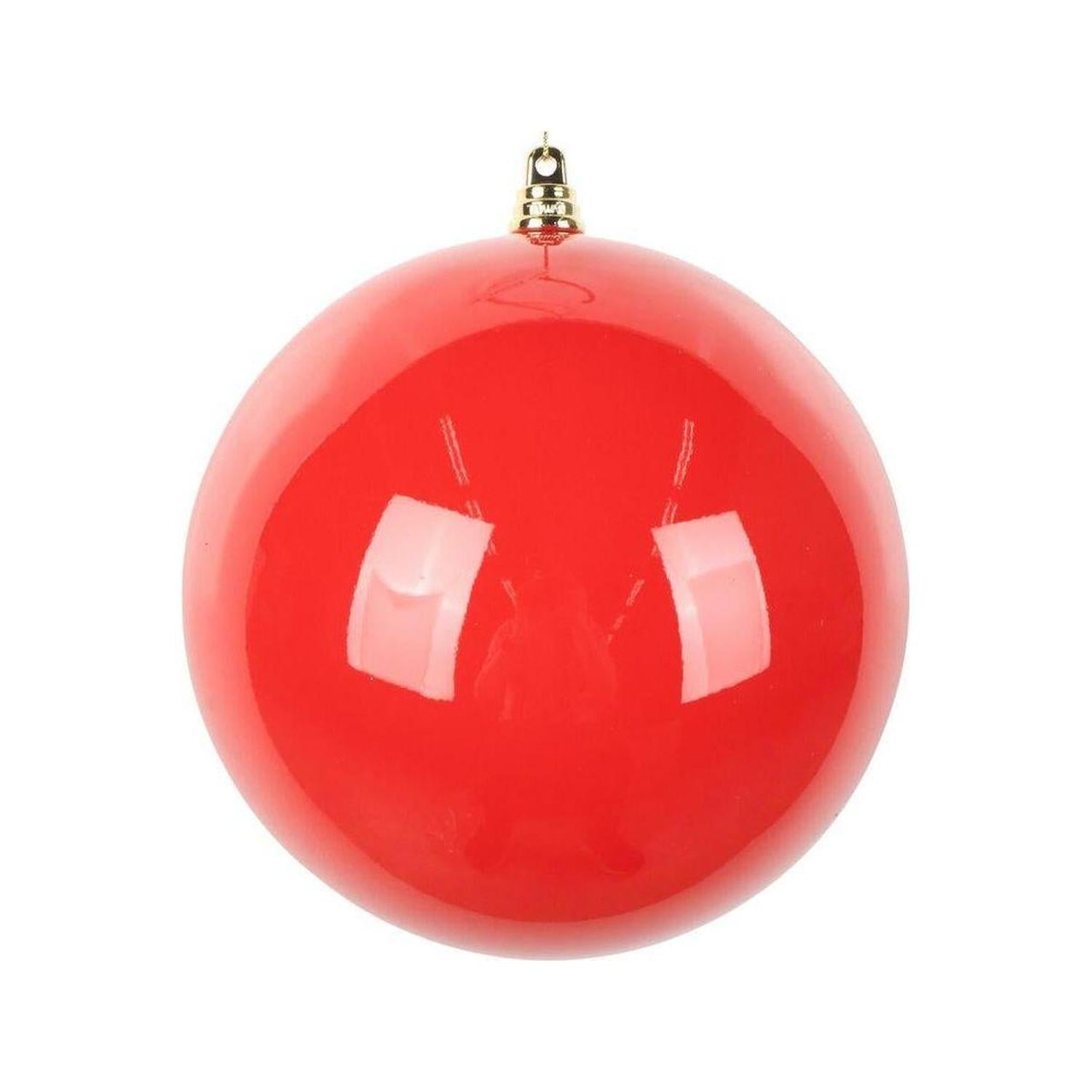 6" High-Gloss Ball Ornament: Red