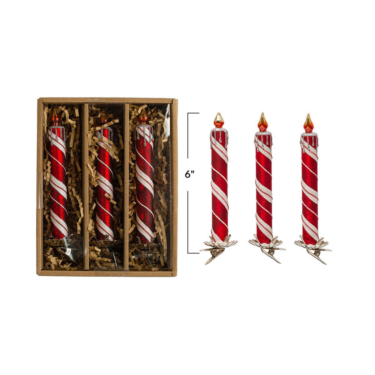 Shop For 6 inch Glass Candle Clip - on Candle (Set of 3)