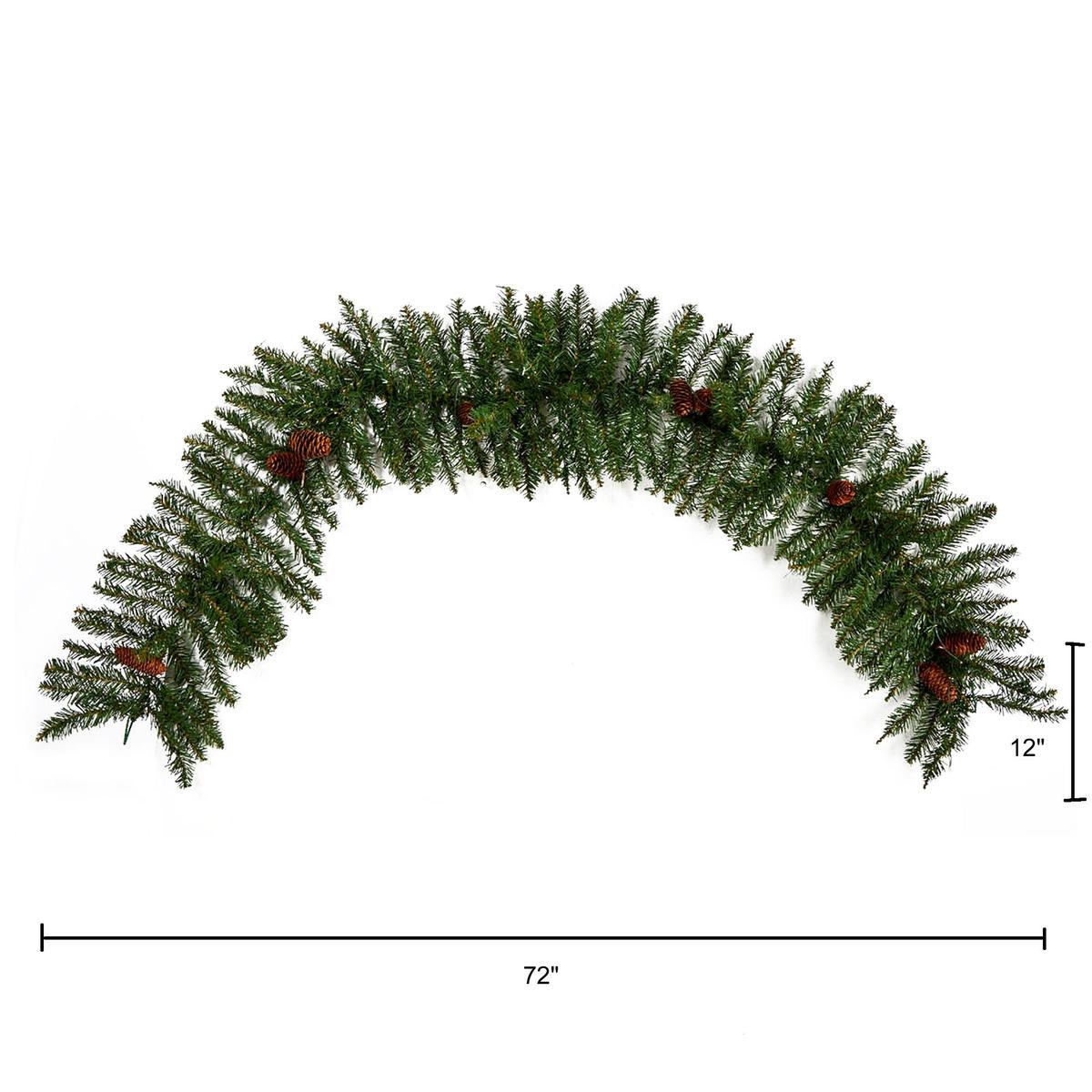 Shop For 6' LED Mixed Alaskan Pines and Pinecones Garland