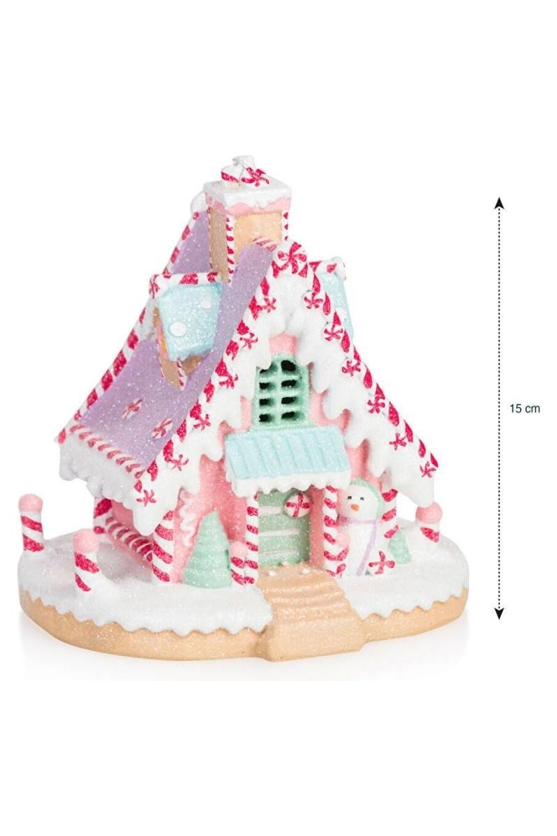 Shop For 6" LED Pastel Gingerbread House