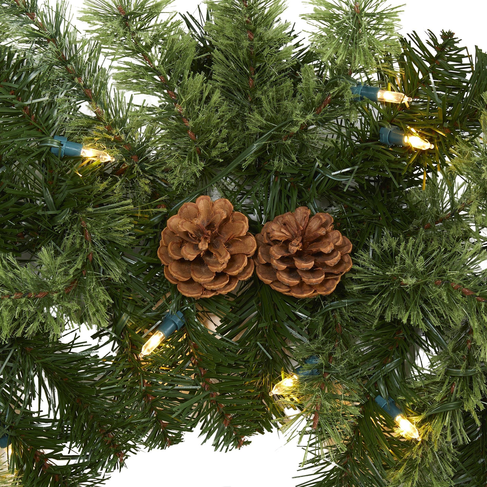 Shop For 6' LED Pine Cone Christmas Artificial Garland