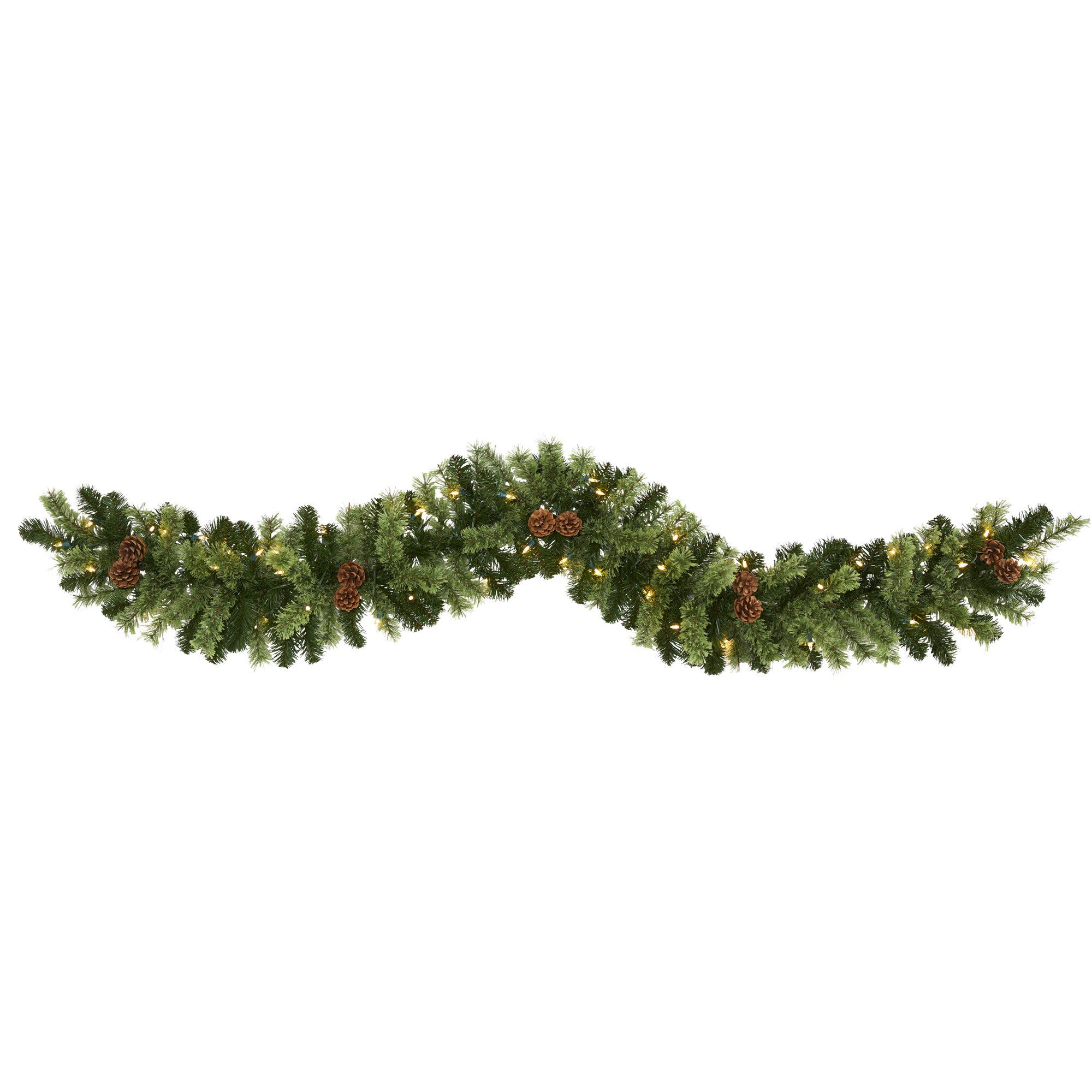 Shop For 6' LED Pine Cone Christmas Artificial Garland