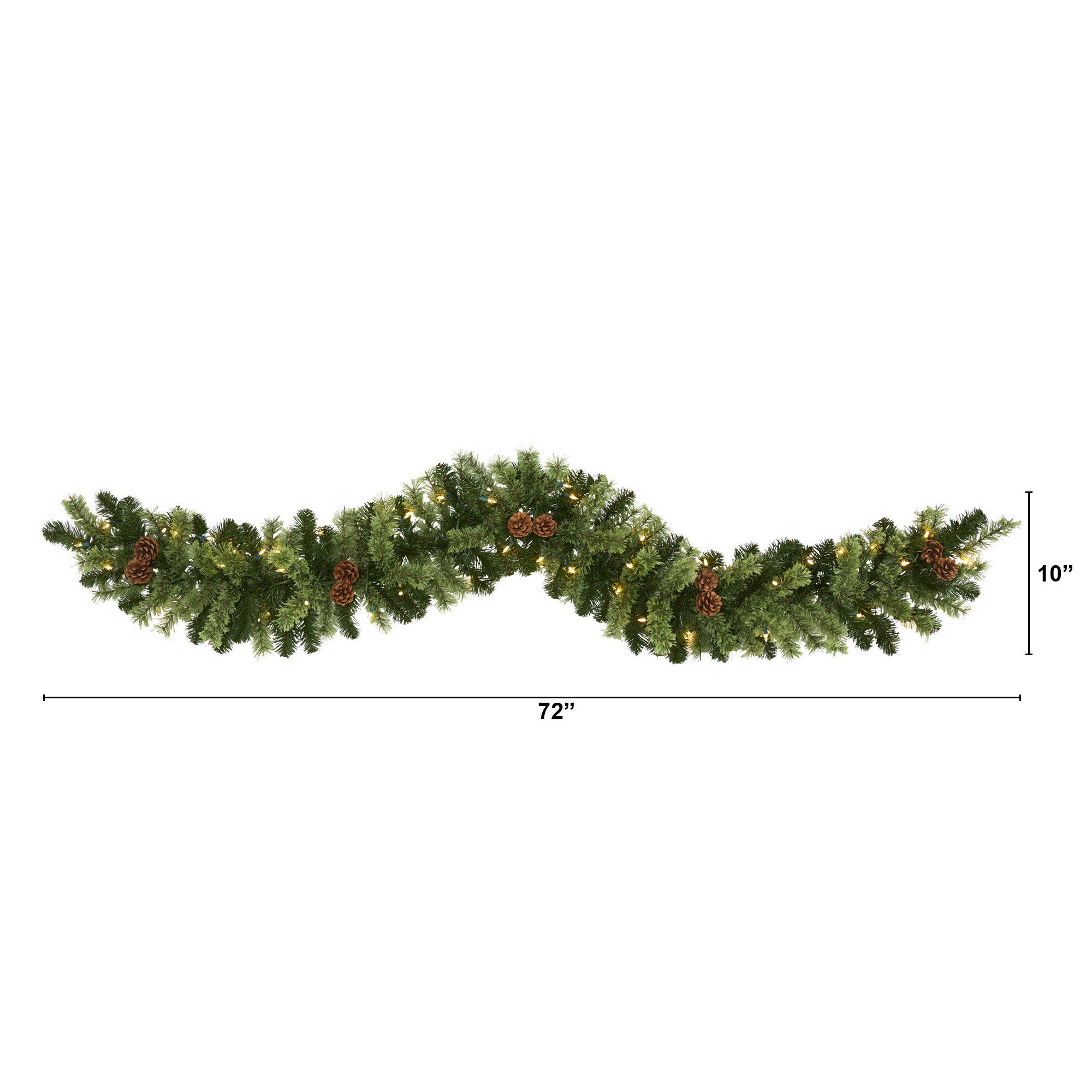 Shop For 6' LED Pine Cone Christmas Artificial Garland
