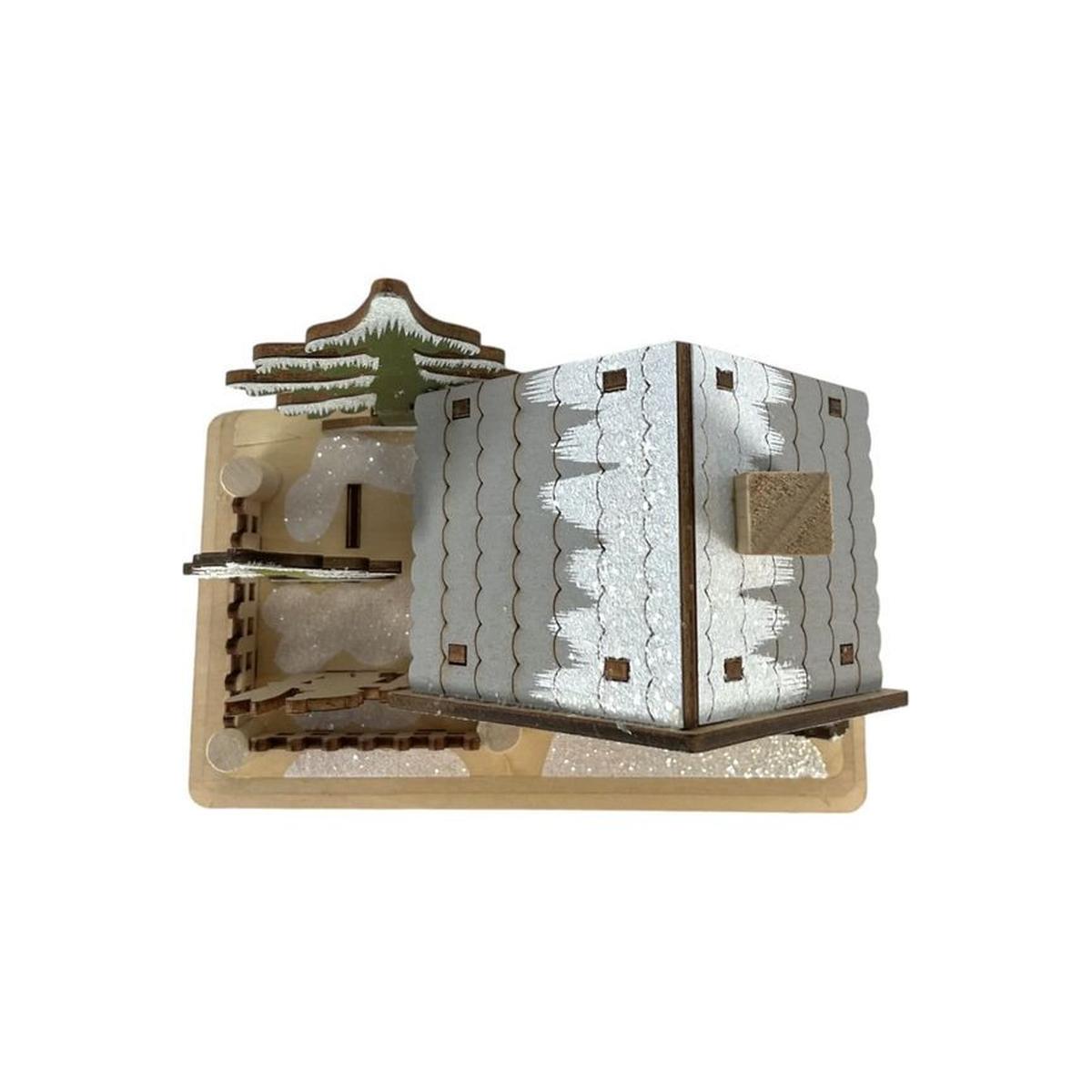 Shop For 6" Lighted Laser Cut Wood Houses