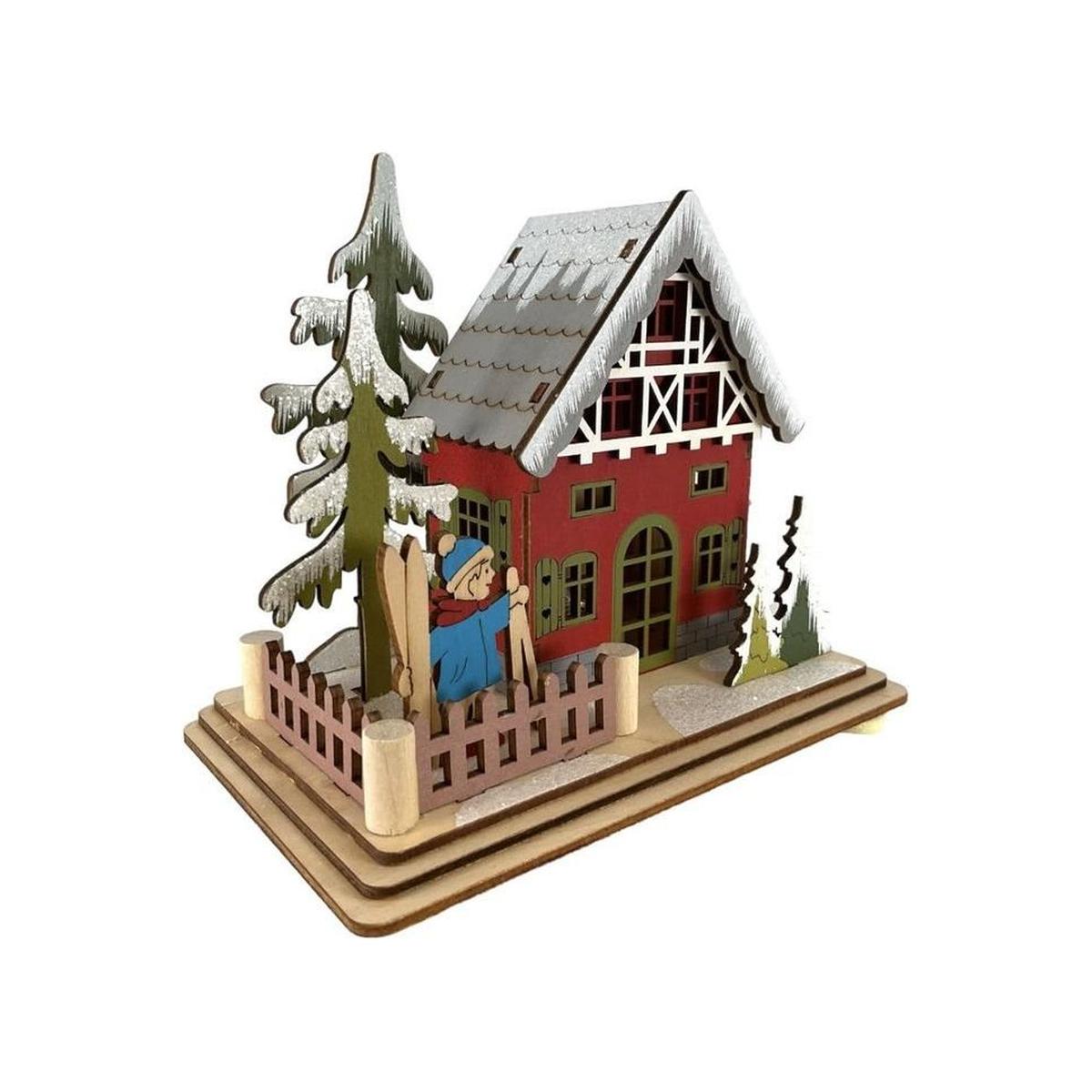 Shop For 6" Lighted Laser Cut Wood Houses