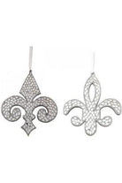 Shop For 6" Mirror Jewel Fleur De Lis Ornament (Asst 2) at Michelle's aDOORable Creations