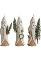 Shop For 6" Natural Santa with Tree Ornament (Asst 3)