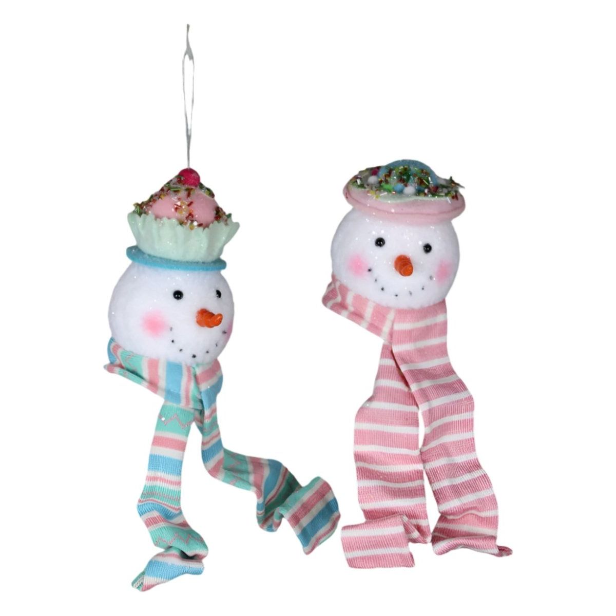 Shop For 6" Pastel Snowman Head Ornaments (2 Asst)