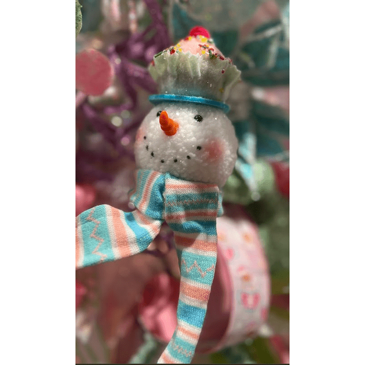 Shop For 6" Pastel Snowman Head Ornaments (2 Asst)