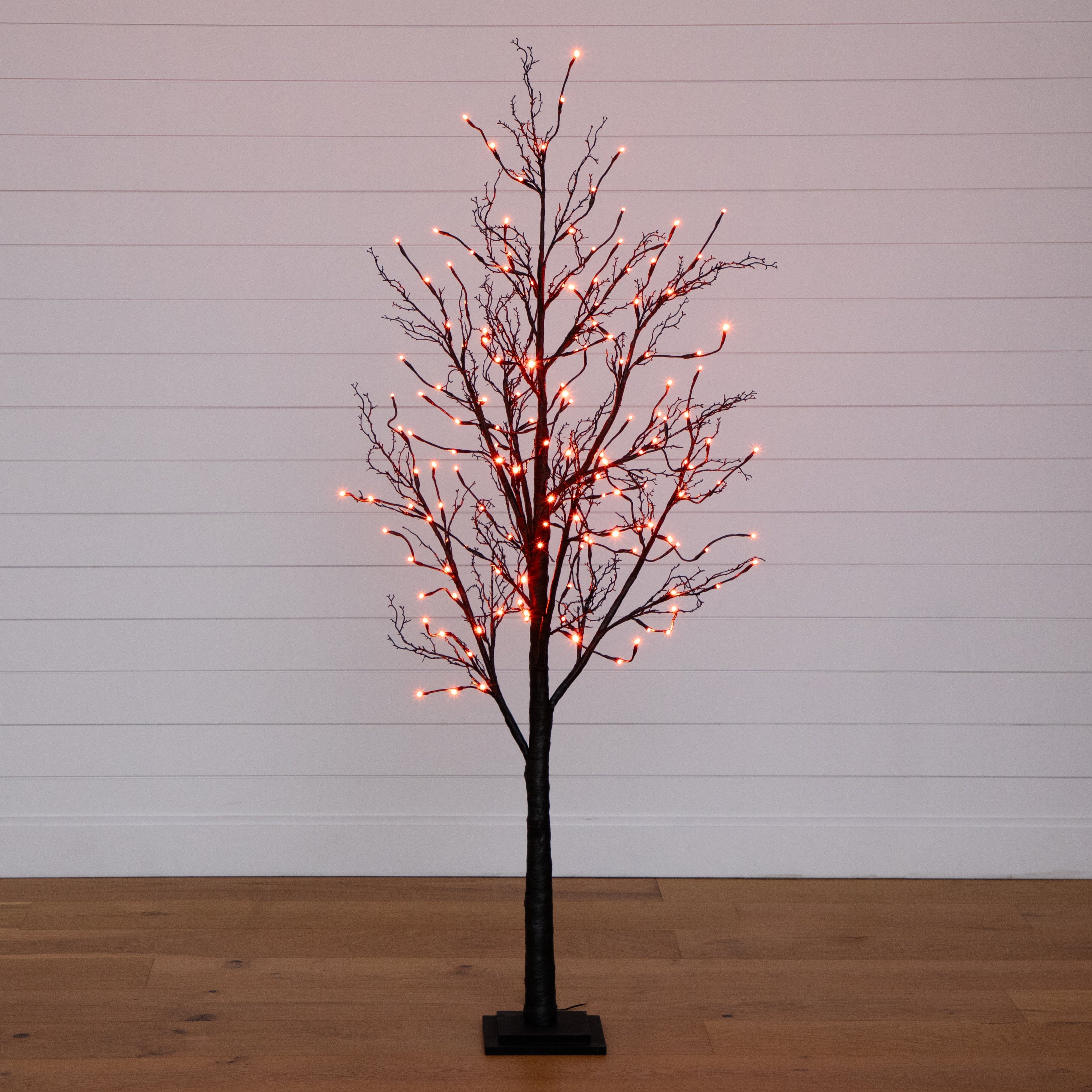 Shop For 6’ Pre - Lit Halloween Black Twig Artificial Tree