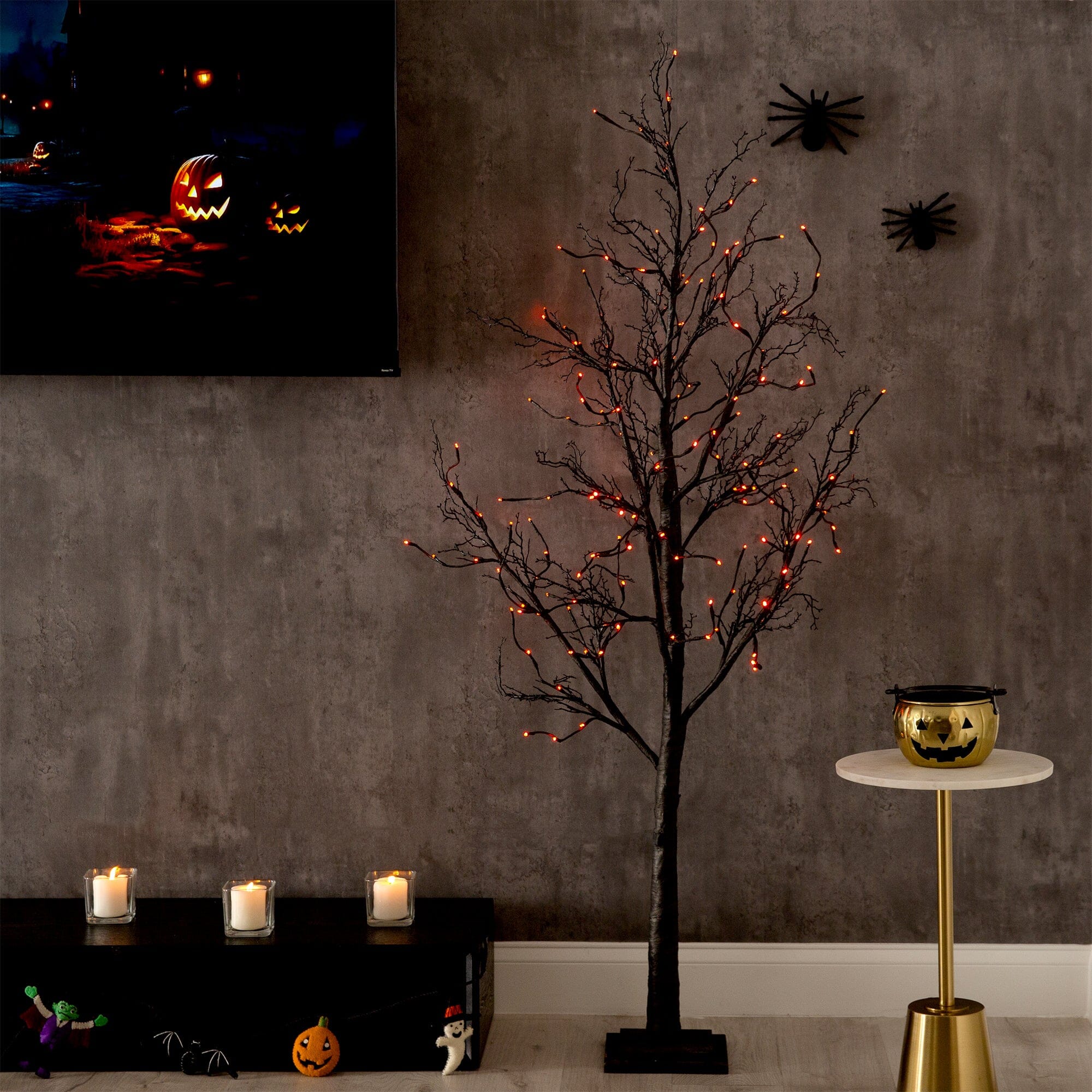Shop For 6’ Pre - Lit Halloween Black Twig Artificial Tree