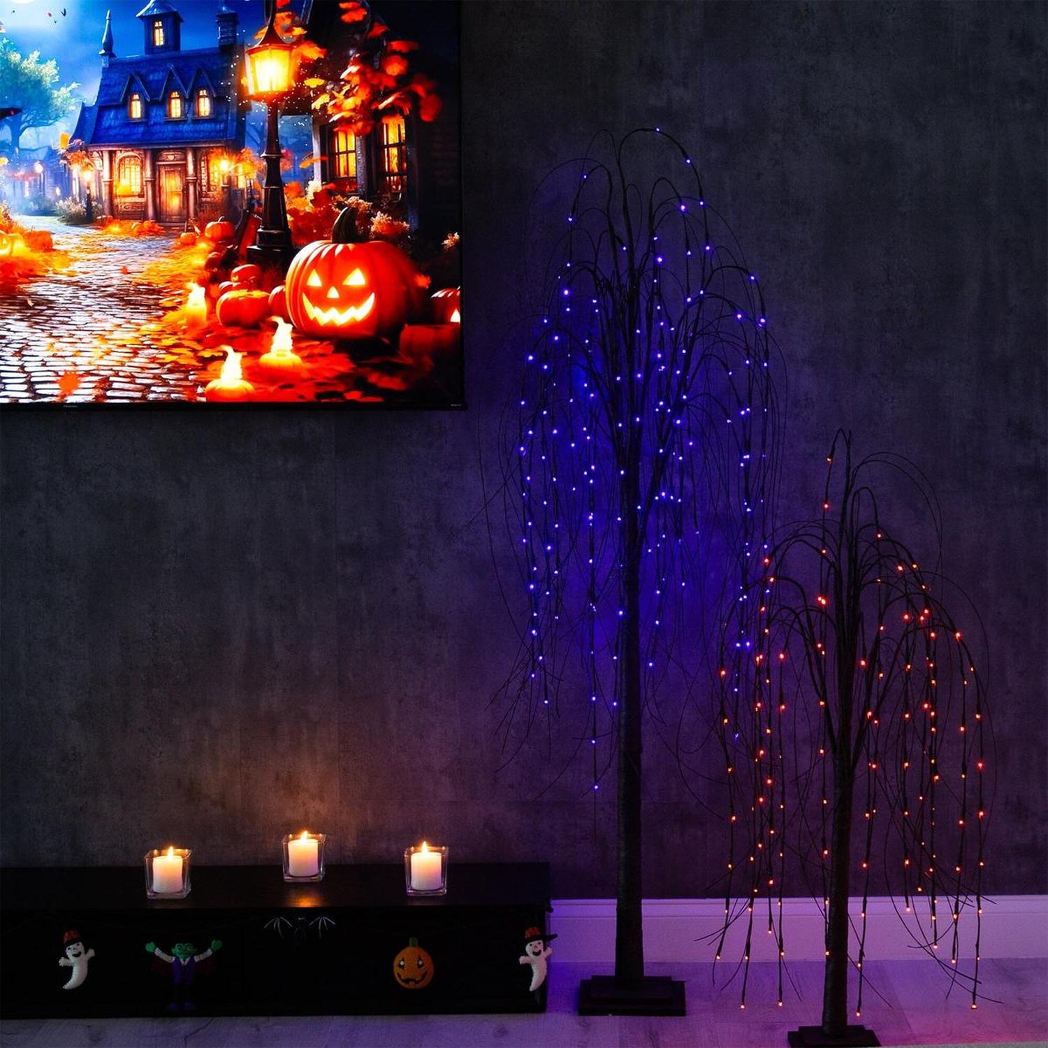 Shop For 6’ Pre - Lit Halloween Black Willow Artificial Tree