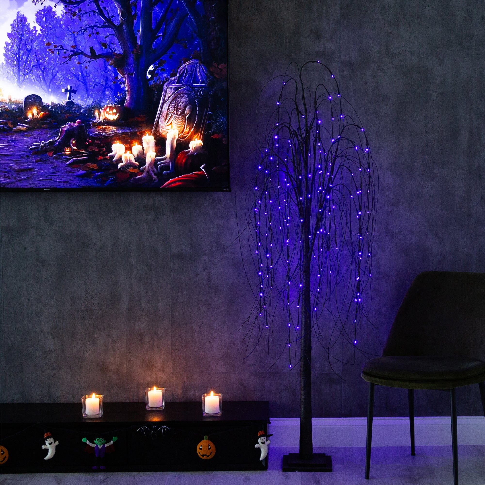 Shop For 6’ Pre - Lit Halloween Black Willow Artificial Tree