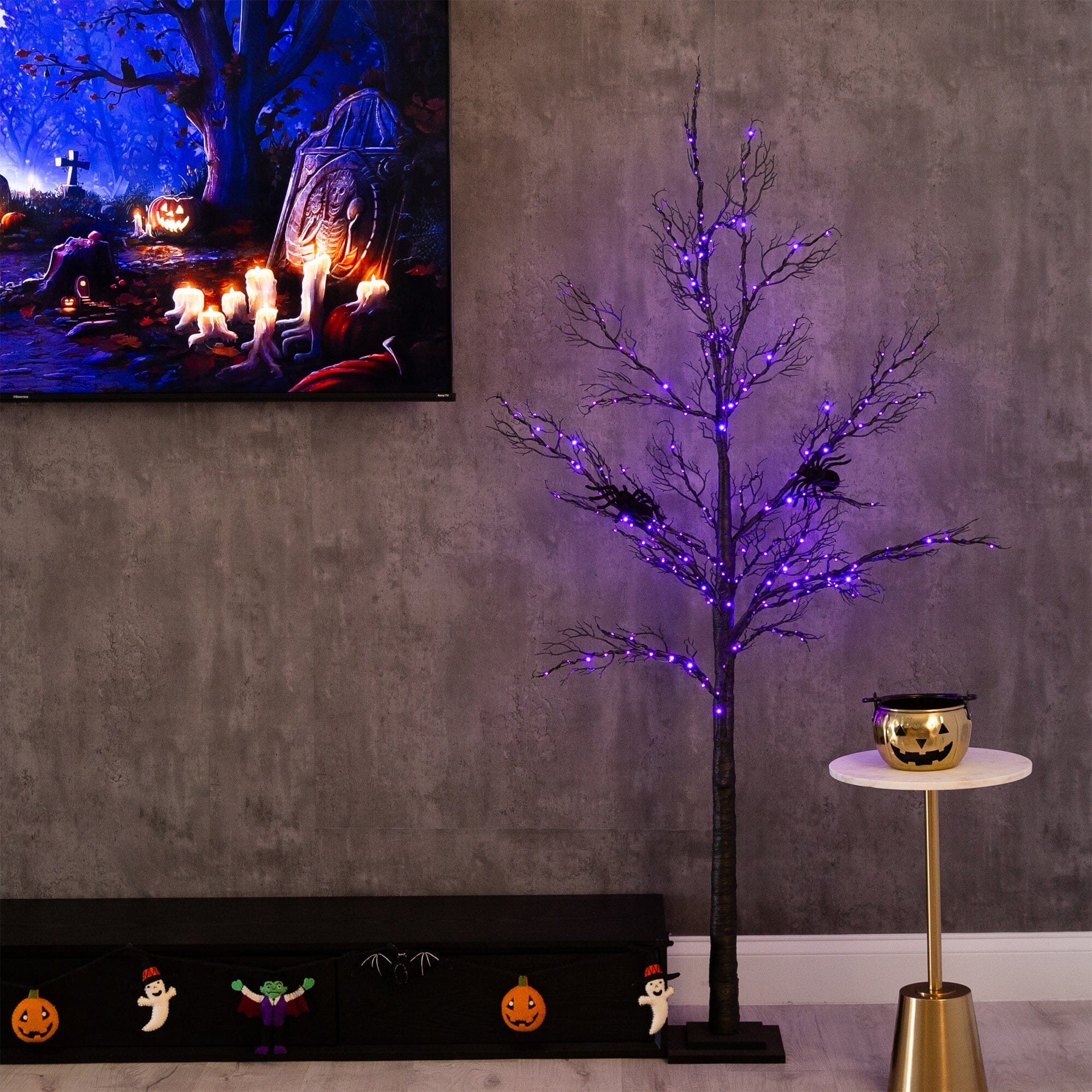 Shop For 6’ Pre - Lit Halloween Minimalist Twig Artificial Tree