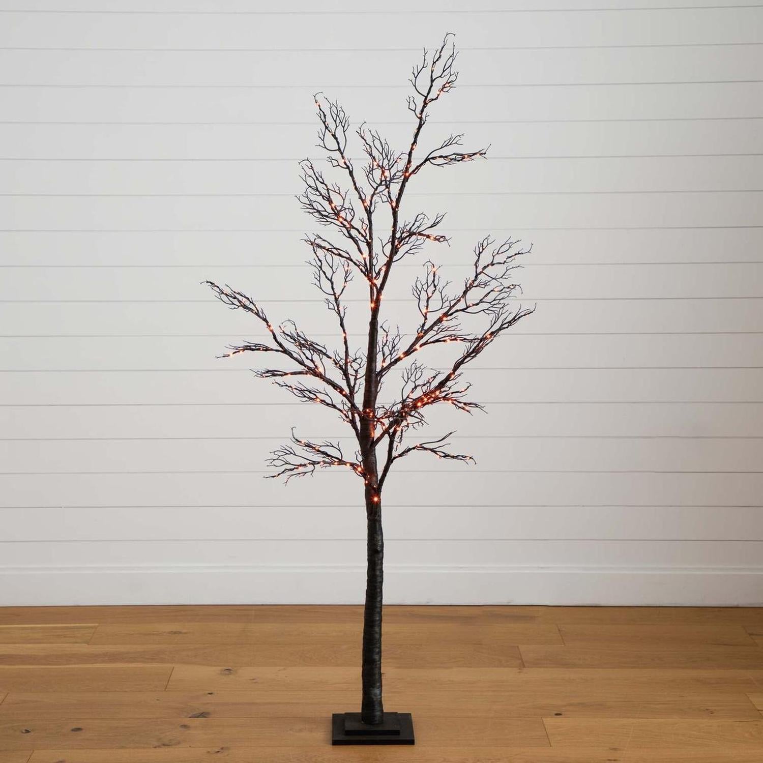 6’ Pre-Lit Halloween Minimalist Twig Artificial Tree