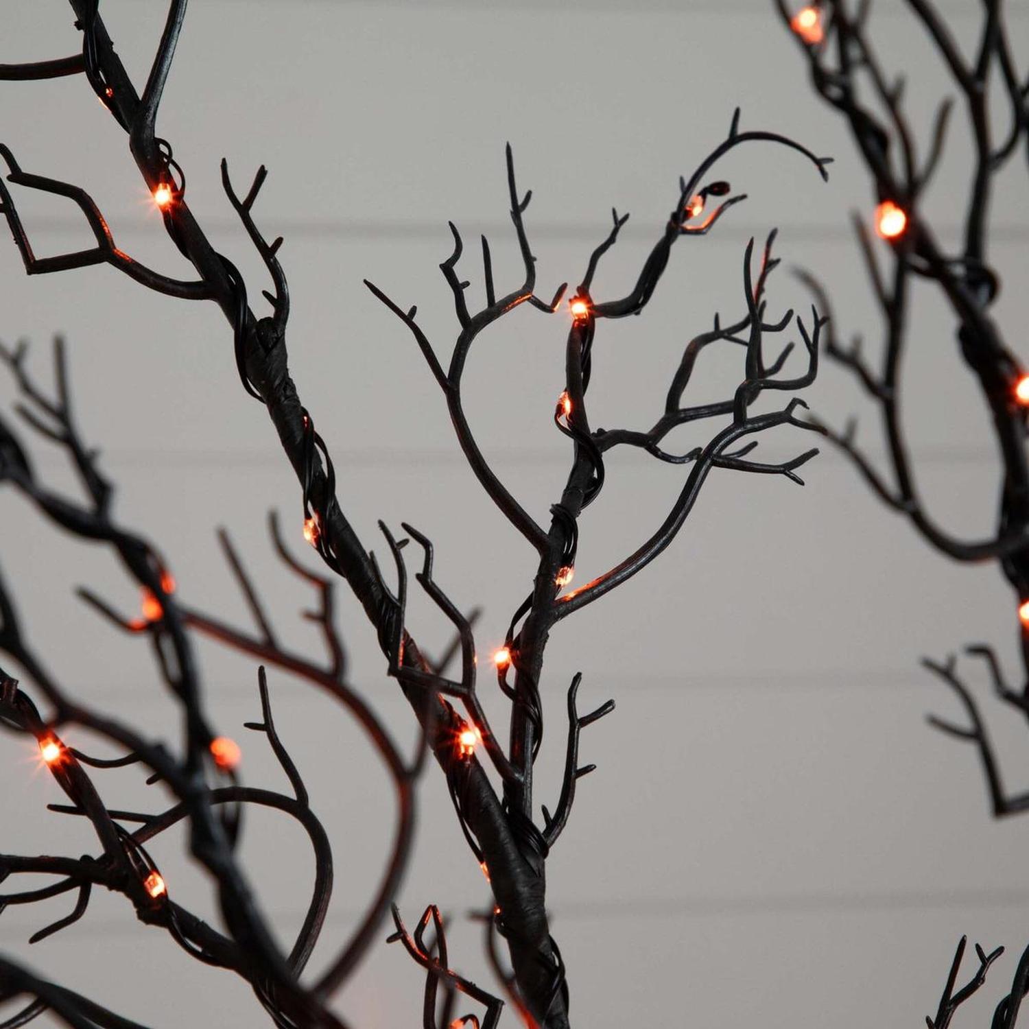 6’ Pre-Lit Halloween Minimalist Twig Artificial Tree