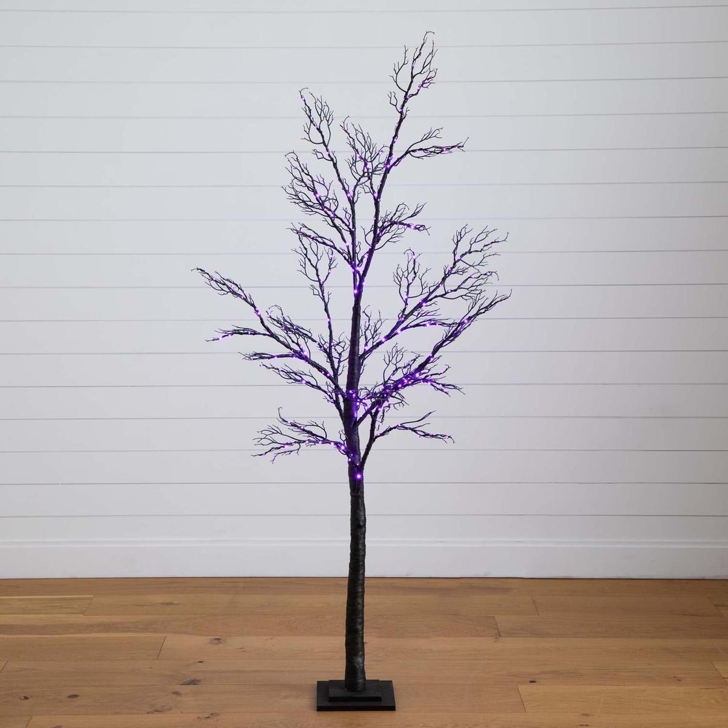6’ Pre-Lit Halloween Minimalist Twig Artificial Tree