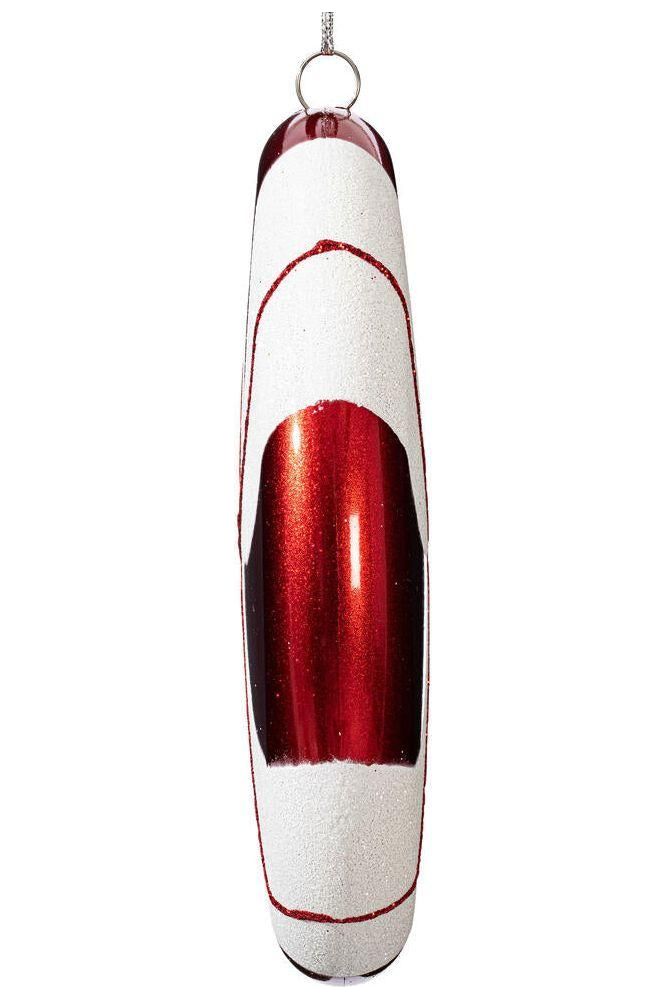 Shop For 6" Red - White Swirl Flat Candy Christmas Ornament