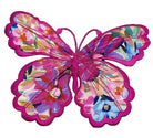 6" Satin Embroidery Watercolor Floral Butterfly Clip